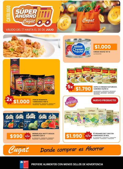 Ofertas de Supermercados y Alimentación en San Vicente de Tagua Tagua | Super Ahorro Cugat de Cugat | 22-07-2024 - 30-07-2024