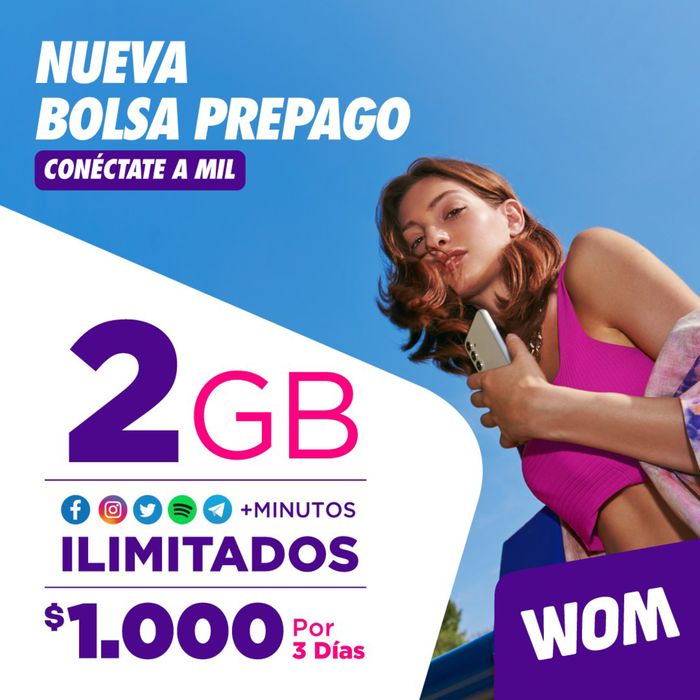 Catálogo WOM | Nueva borsa prepago conectate a mil | 29-08-2023 - 30-09-2023