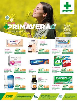 Ofertas de Farmacias y Salud en Viña del Mar | Plan Primavera de Cruz Verde | 18-09-2023 - 30-09-2023