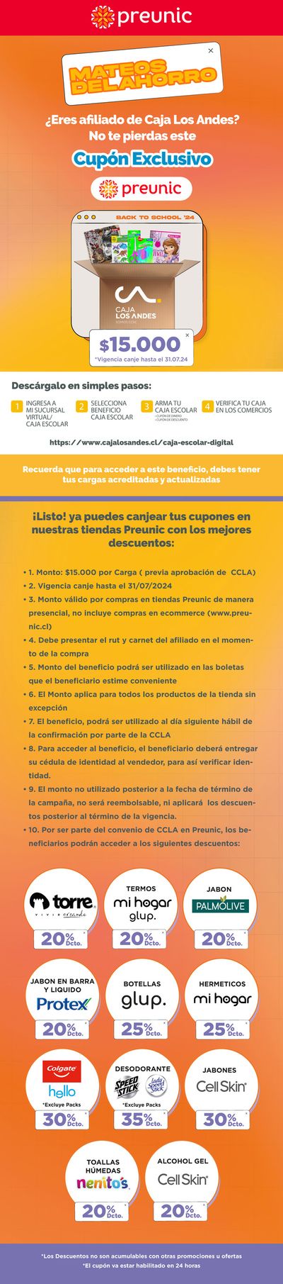 Catálogo PreUnic en Maipú | Mateos de Ahorro Caja Los Andes Tiendas | 23-01-2024 - 31-07-2024