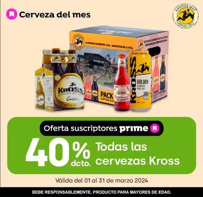 Ofertas de Supermercados y Alimentación en Ñuñoa | 40% dcto . Todalas cervezas Kross ! de Jumbo | 25-03-2024 - 31-03-2024