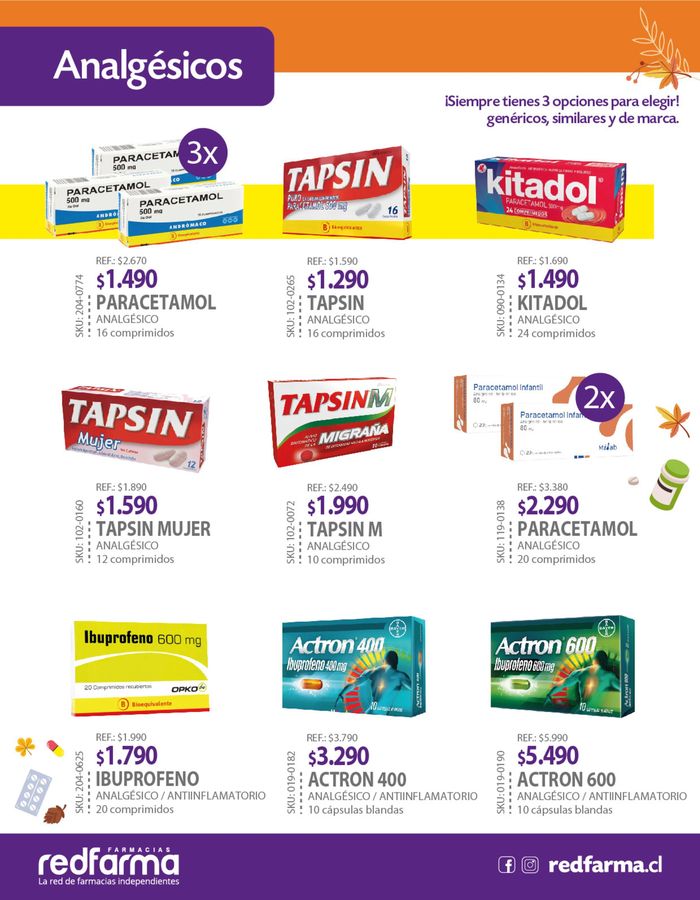 Catálogo Farmacias Redfarma en Puerto Montt | Farmacias Redfarma Medicamentos | 02-04-2024 - 30-04-2024