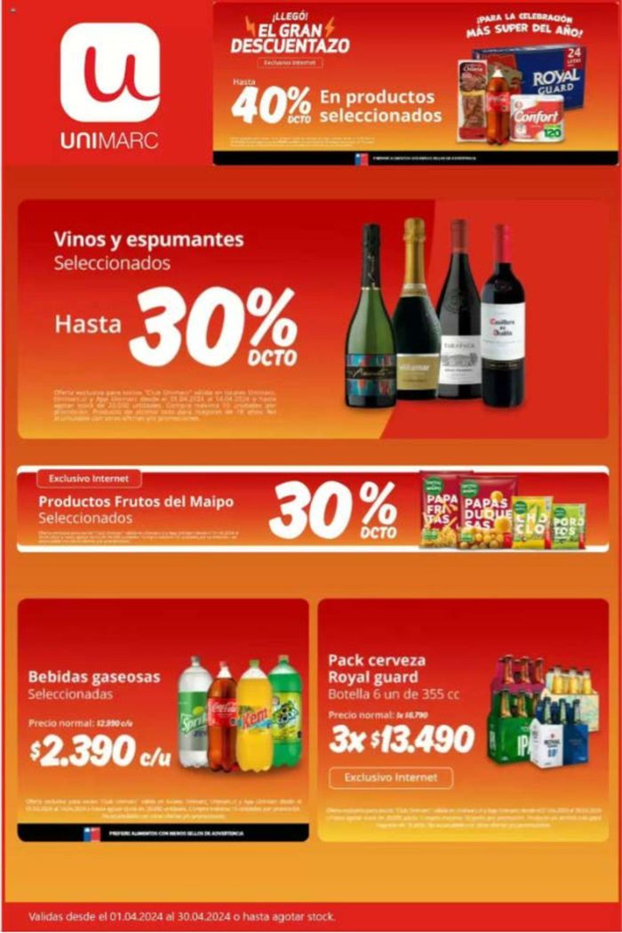 Catálogo Unimarc en Rancagua | Hasta 30% dcto ! | 08-04-2024 - 30-04-2024
