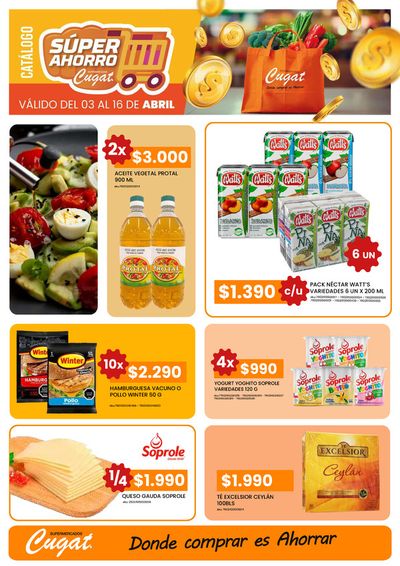 Ofertas de Supermercados y Alimentación en Linares | Catálogo Abril ! de Cugat | 08-04-2024 - 16-04-2024
