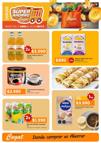 Ofertas de Supermercados y Alimentación en Purranque | Catálogos Cugat  de Cugat | 22-04-2024 - 02-05-2024