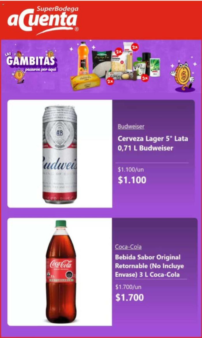 Catálogo Super Bodega a Cuenta en Quillota |  Super Bodega a Cuenta promociones ! | 24-04-2024 - 06-05-2024