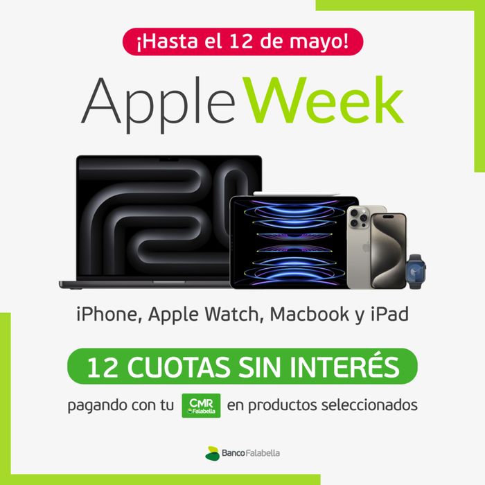 Catálogo Banco Falabella en Copiapó | Apple week ! | 09-05-2024 - 12-05-2024