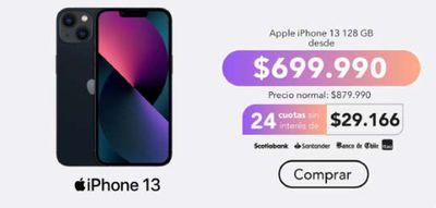 Catálogo Reifstore en Rancagua | Apple iPhone 13 128GB ofertas ! | 13-05-2024 - 30-05-2024