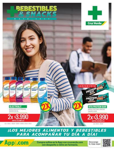 Ofertas de Farmacias y Salud en Santiago | Link Catálogo Bebestibles y Snacks Mayo 2024 de Cruz Verde | 20-05-2024 - 31-05-2024