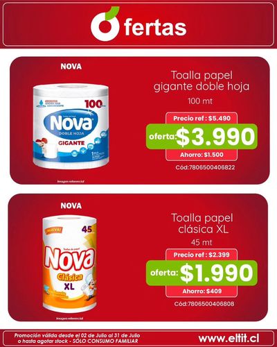 Ofertas de Supermercados y Alimentación en Villarrica | Descubre las ofertas de Julio que NOVA trae para tí  de Eltit | 05-07-2024 - 31-07-2024