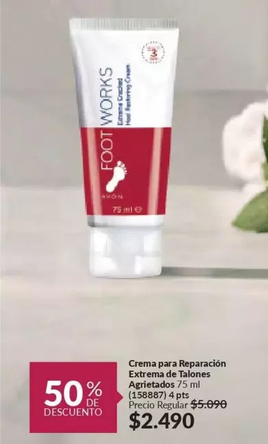 Oferta de Foot Works - Artântia - Crema Para Reparacion Externed De Talones por $2490 en Avon