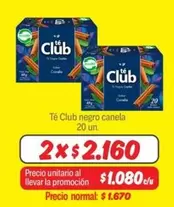 Oferta de Club - Té  Negro Canela por $1670 en Mayorista 10