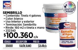 Oferta de Semibrillo Sipa 4 gl por $100360 en Construmart