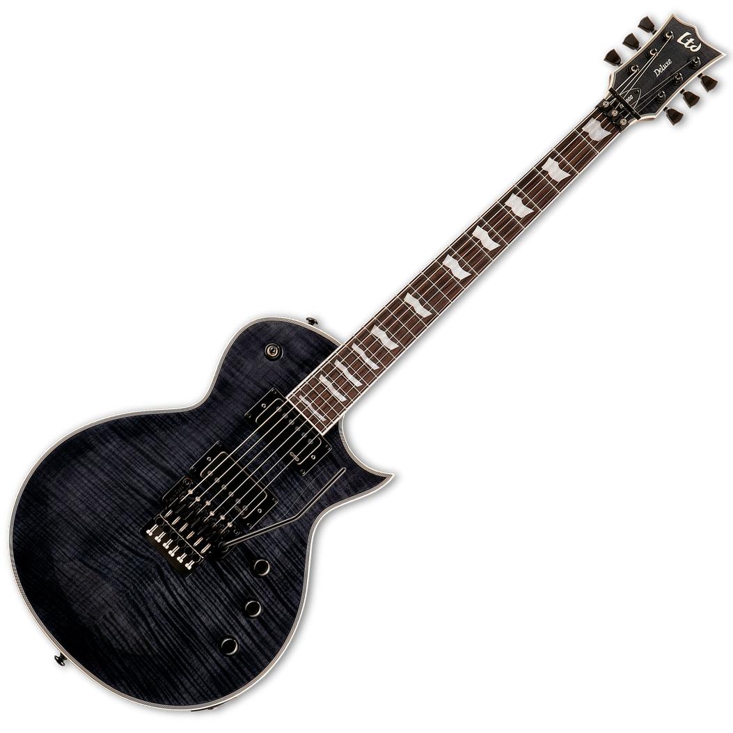 Oferta de Guitarra eléctrica LTD  Deluxe EC-1000 FR - See Thru Black por $1399990 en Audiomusica
