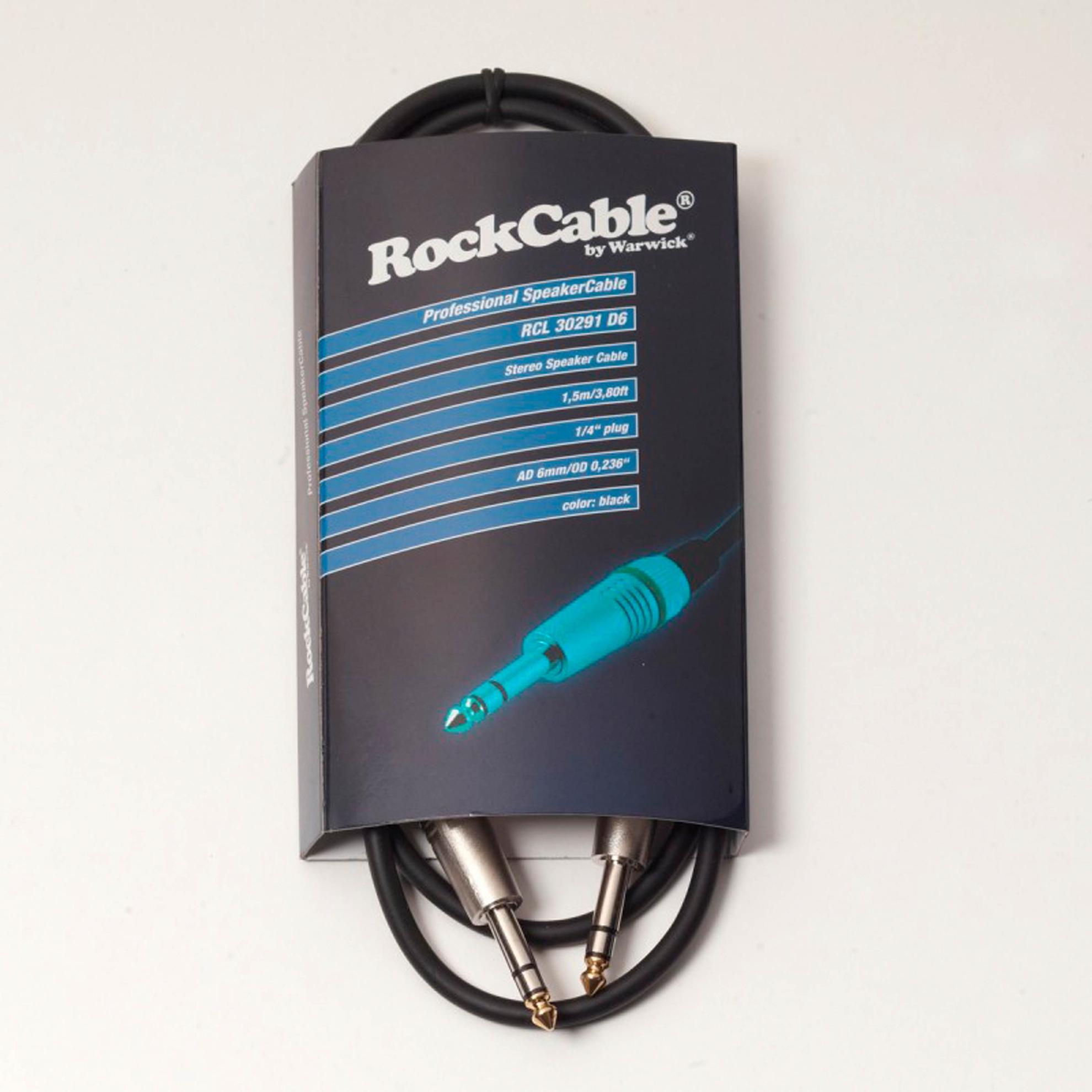 Oferta de Cable TRS Jack 6,3mm Rockcable RCL 30291 D6 1.5m por $4990 en Audiomusica