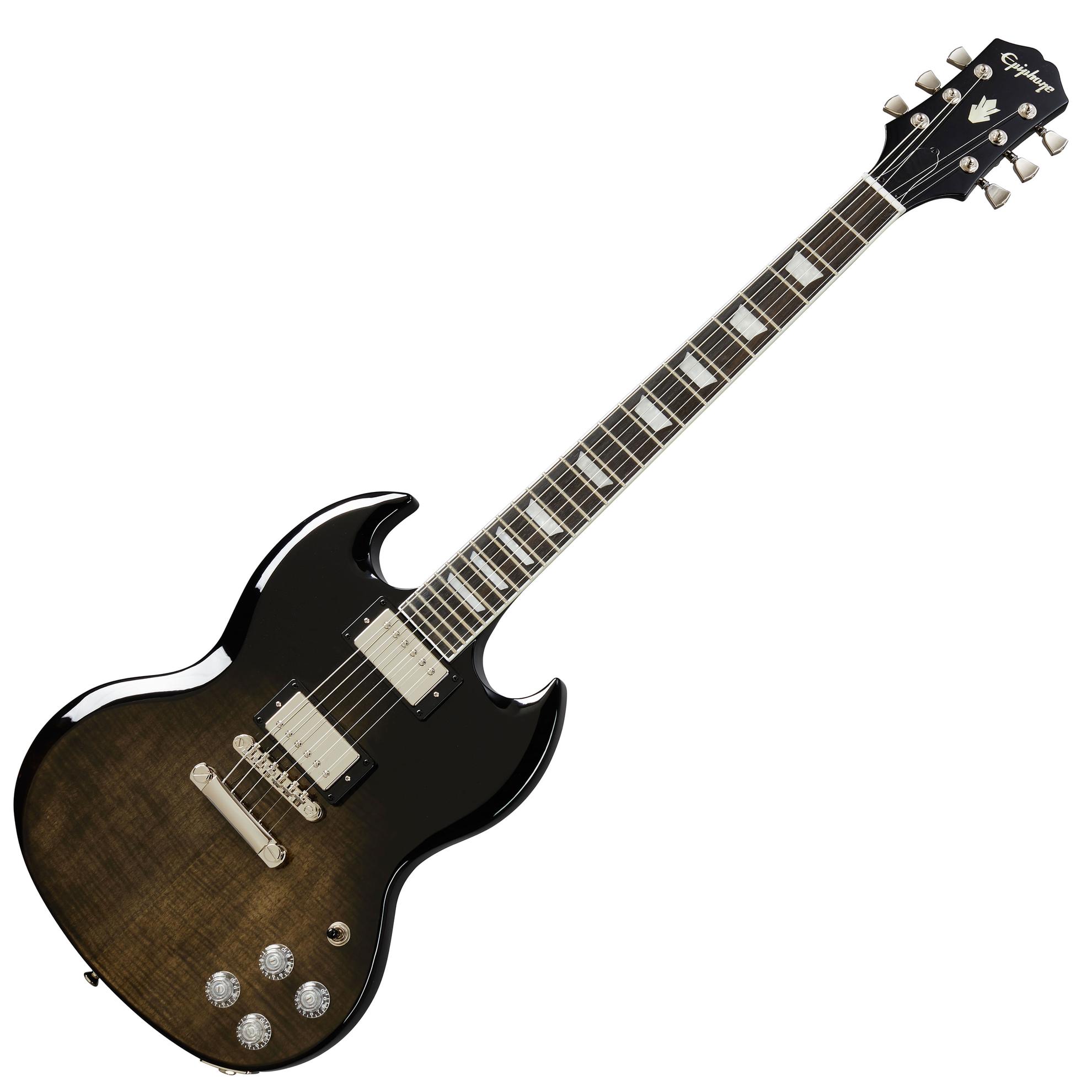 Oferta de Guitarra eléctrica Epiphone SG Modern Figured  - Trans Black Fade por $649990 en Audiomusica