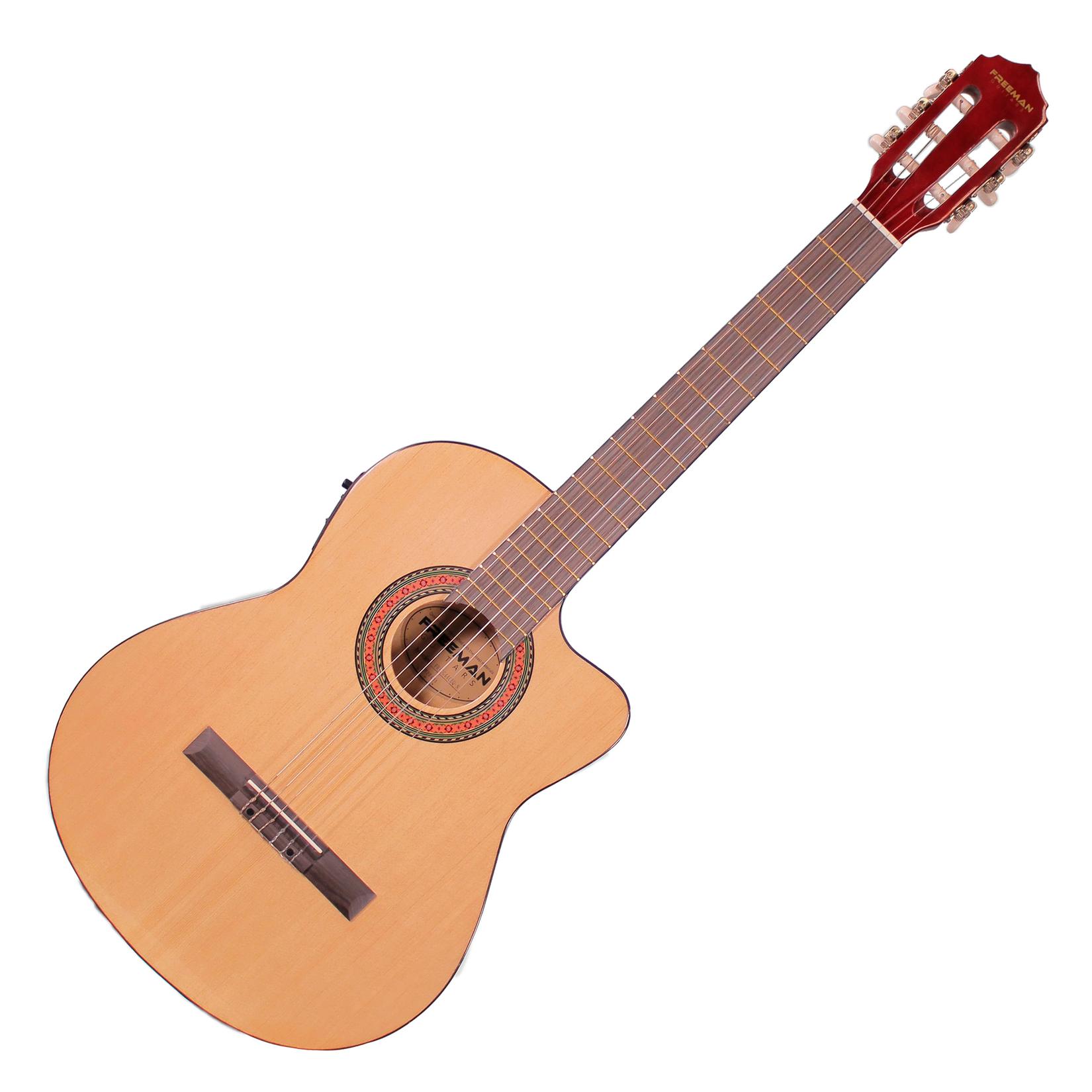 Oferta de Guitarra eléctroacústica Freeman FRCG44CEQ - Natural por $89990 en Audiomusica