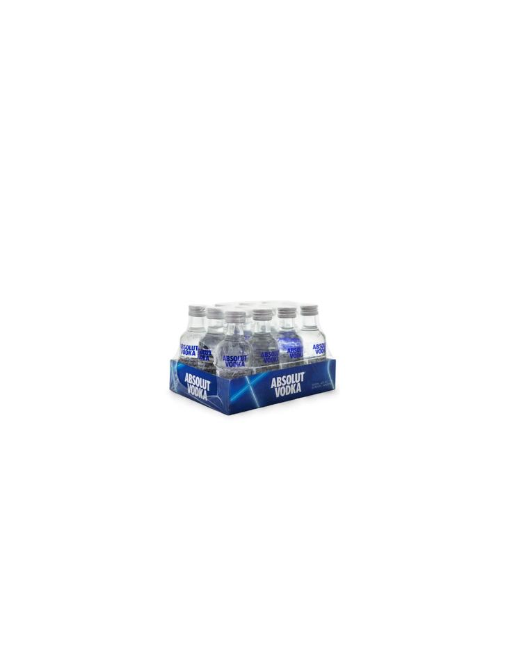 Oferta de .12 Miniaturas Vodka Absolut Blue Original (50ml 40%) por $40990 en Bbvinos