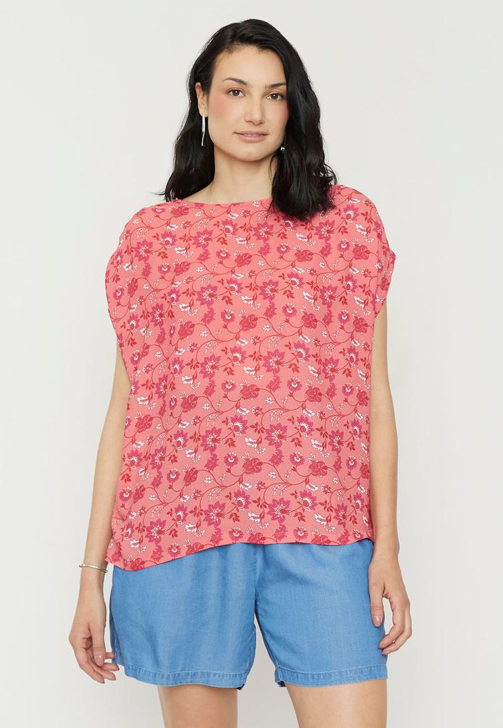 Oferta de Polera Mujer Fabric Mix Full Print Coral Print por $3000 en Corona