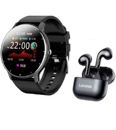 Oferta de Audífonos Lenovo LP40-Negro y Smartwatch Toumi Fit 2 Negro por $21990 en Falabella