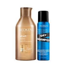 Oferta de Set Hidratación Cabellos Secos All Soft Shampoo 500 ml + Dry Shampoo 150 ml Redken por $31240 en Falabella