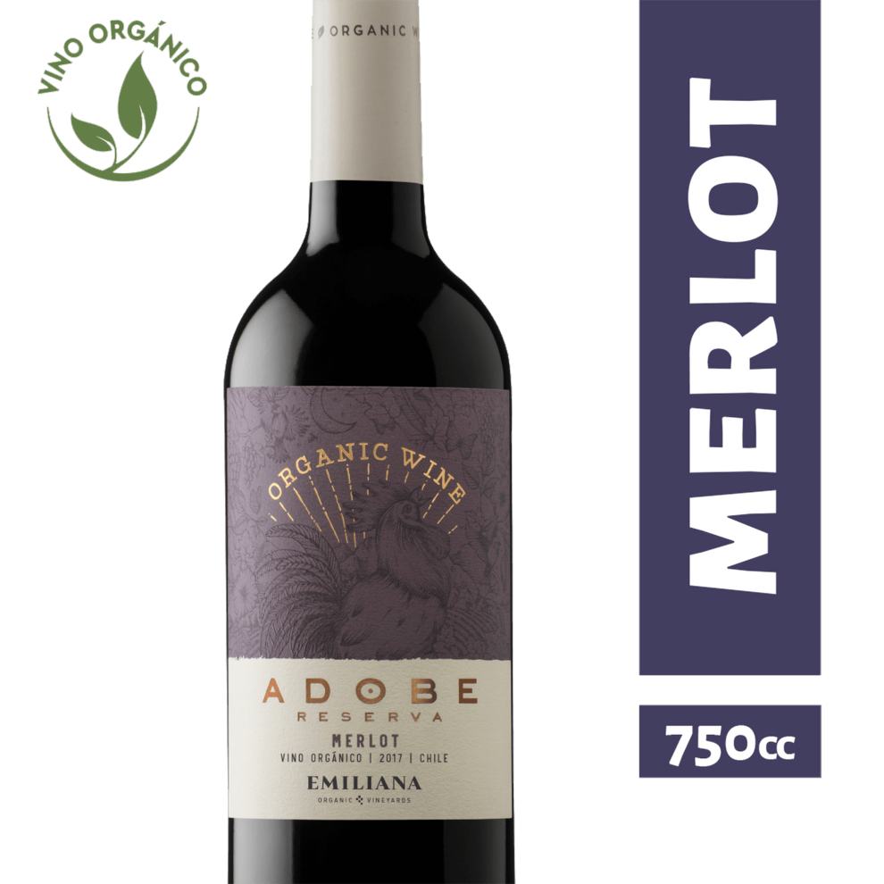 Oferta de Vino Adobe Orgánico Merlot 750 cc por $4990 en Jumbo