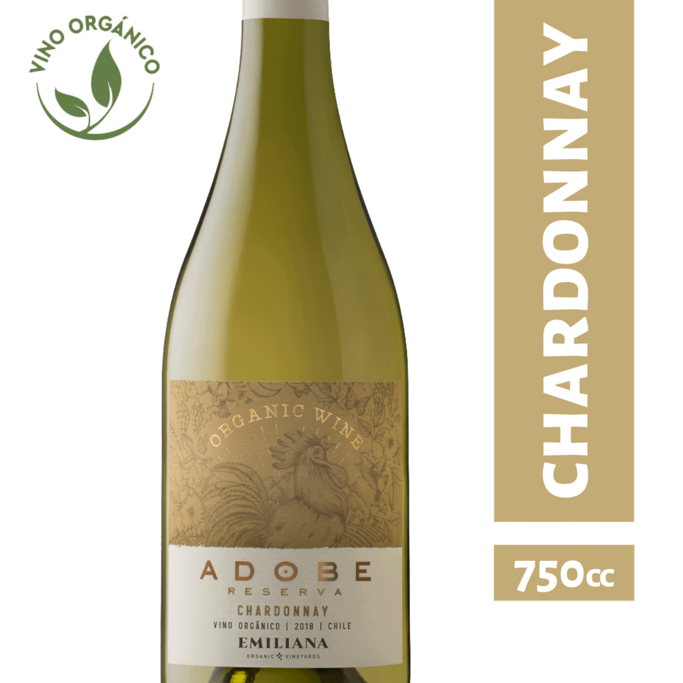 Oferta de Vino Adobe Orgánico Chardonnay 750 cc por $6590 en Jumbo