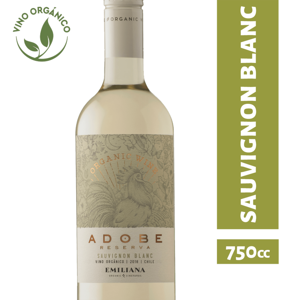 Oferta de Vino Adobe Orgánico Sauvignon Blanc 750 cc por $6590 en Jumbo