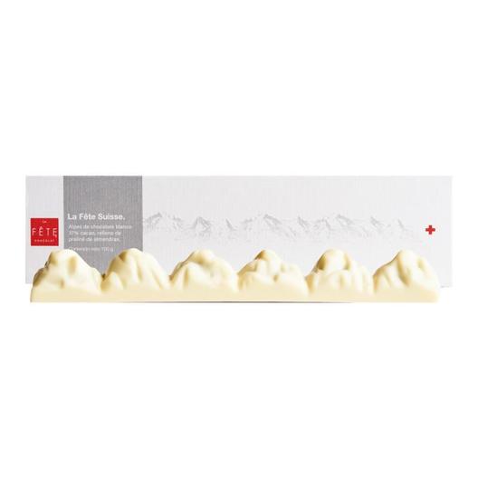 Oferta de Alpes Suizo Blanco barra rellena 100 g por $8800 en La Fête Chocolat