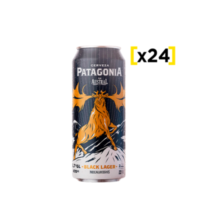Oferta de Cerveza Austral Patagonia Black Lager lata 470 CC x24  | Liquidos.cl por $1090 en Liquidos