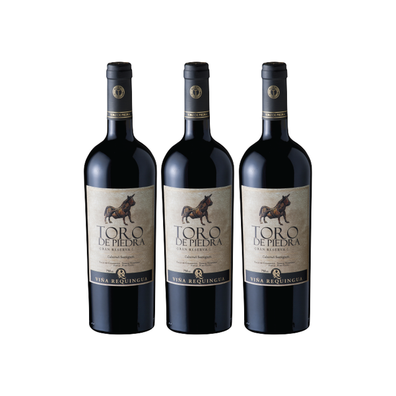 Oferta de Vino Toro de Piedra Gran Reserva Cabernet x3 750cc por $6690 en Liquidos