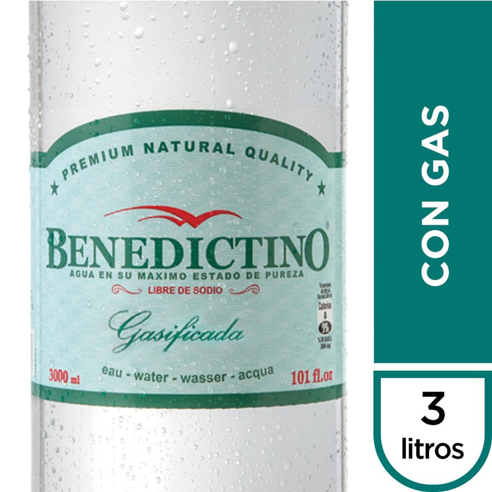 Oferta de Agua Mineral Benedictino Gasificada 3 L por $1050 en Santa Isabel