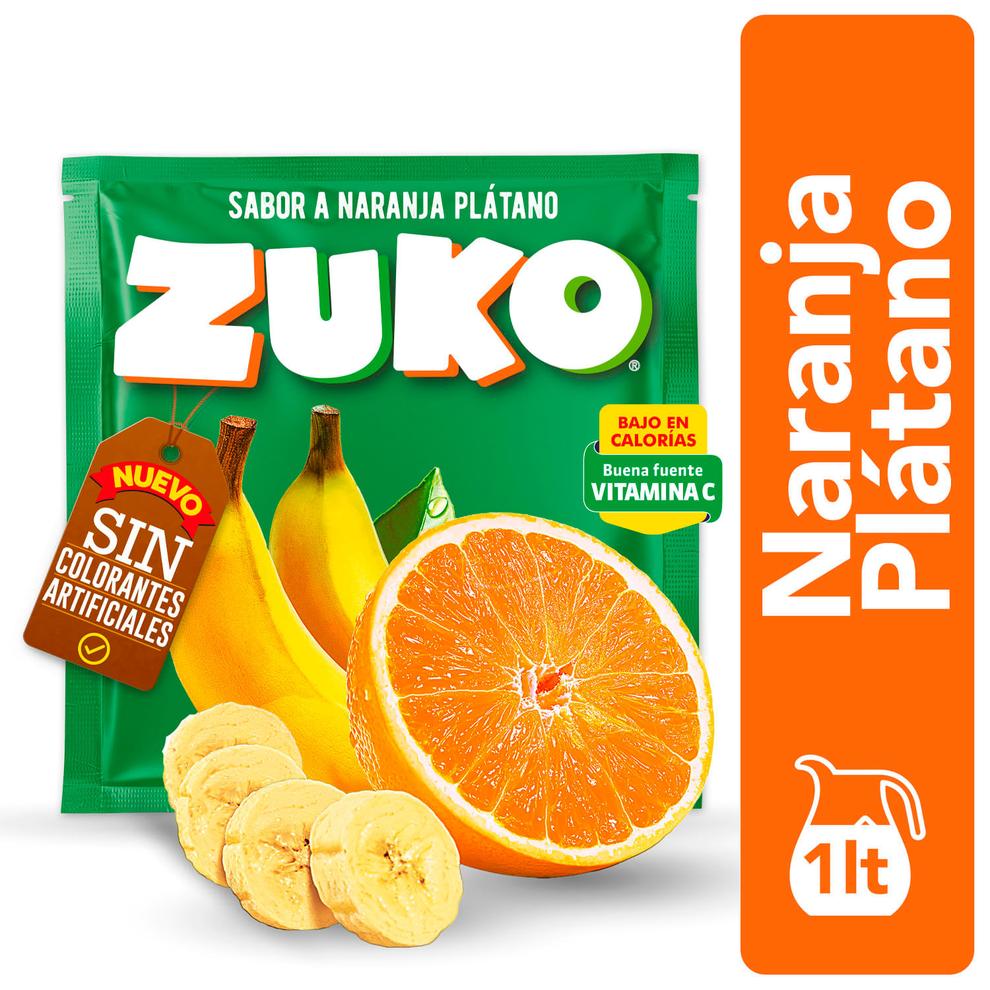 Oferta de Jugo En Polvo Zuko Naranja Plátano 20 g por $260 en Santa Isabel