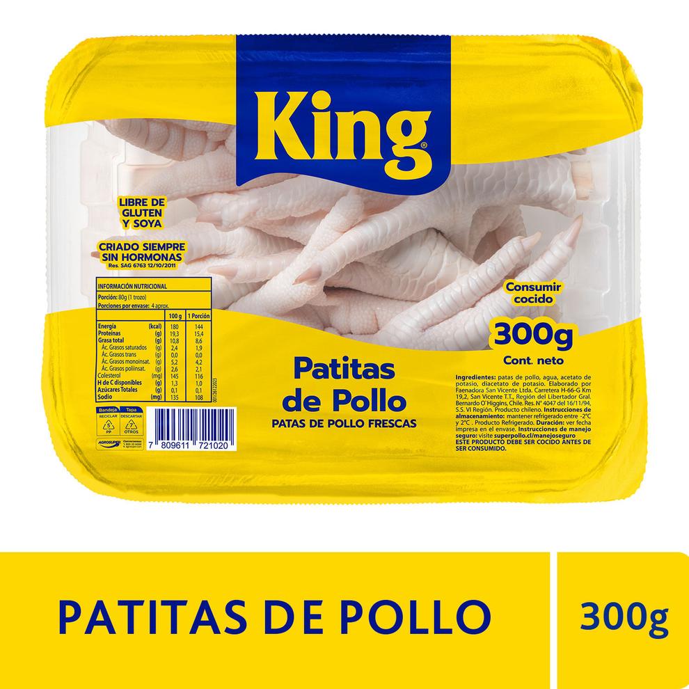 Oferta de Patitas Frescas de Pollo King 300 g por $1090 en Santa Isabel