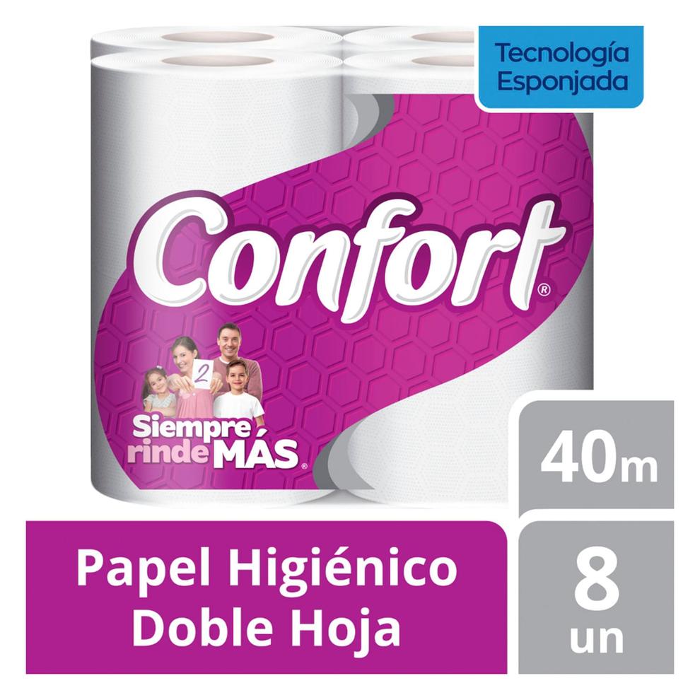 Oferta de Papel Higiénico Confort Doble Hoja 40 m 8 un. por $4549 en Santa Isabel