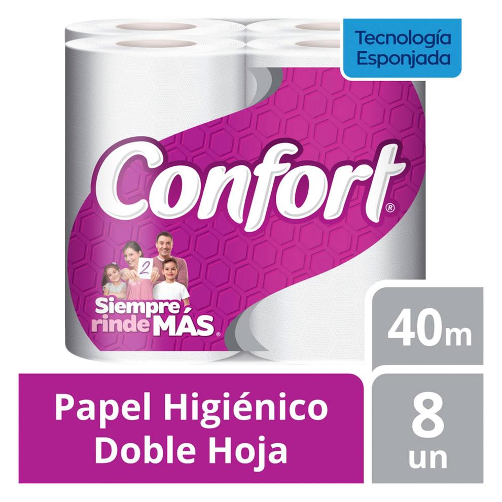 Oferta de Papel Higiénico Confort Doble Hoja 40 m 8 un. por $5490 en Santa Isabel