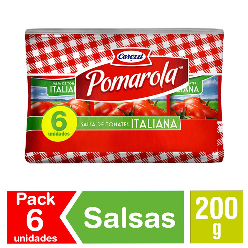 Oferta de Salsa de Tomate Pomarola 200 g 6 un. por $4060 en Santa Isabel