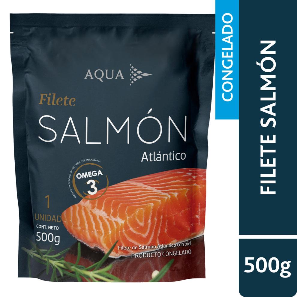 Oferta de Salmón Filete Aqua Congelado 500 g por $7990 en Santa Isabel