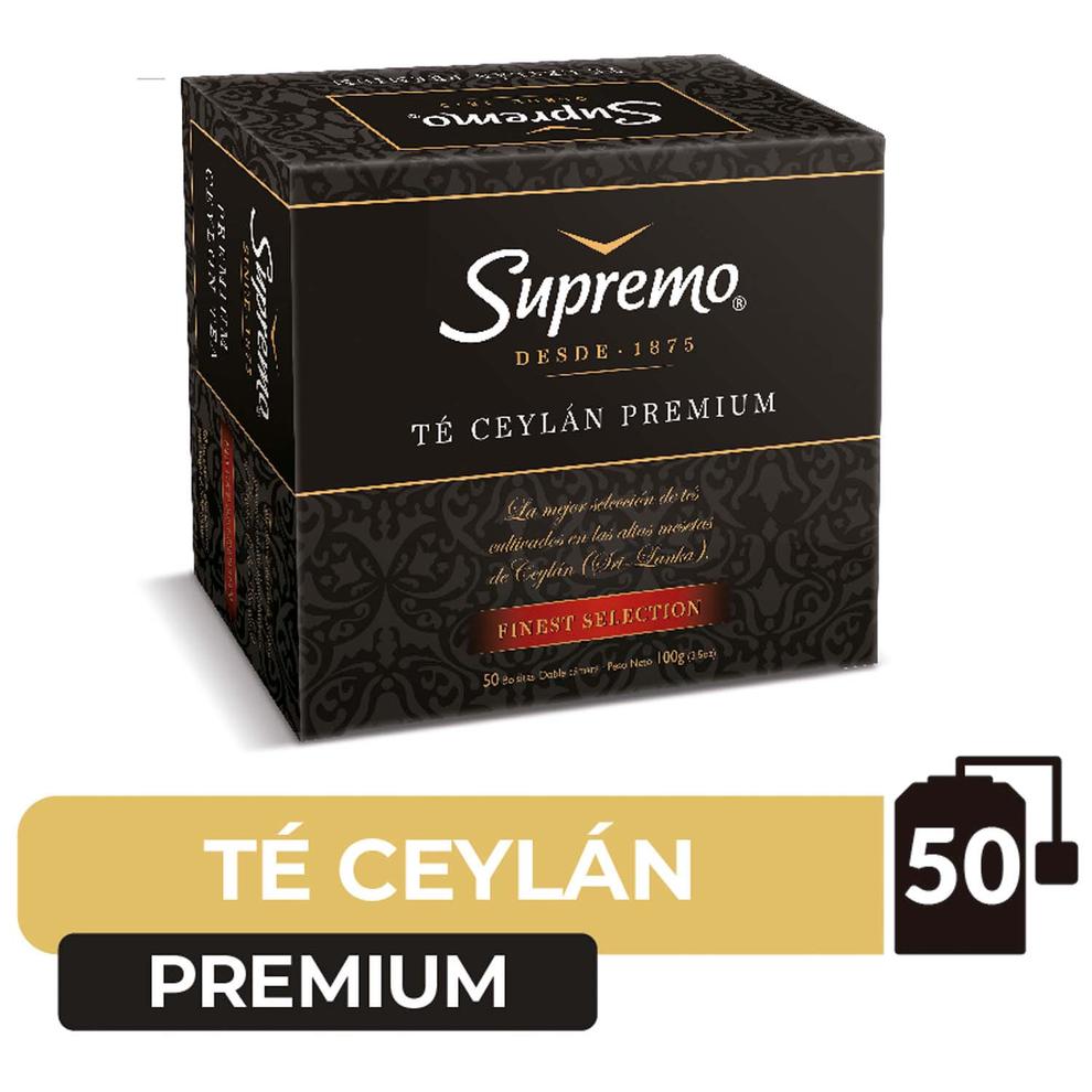 Oferta de Té Negro Supremo Premium 100 g 50 un. por $2719 en Santa Isabel