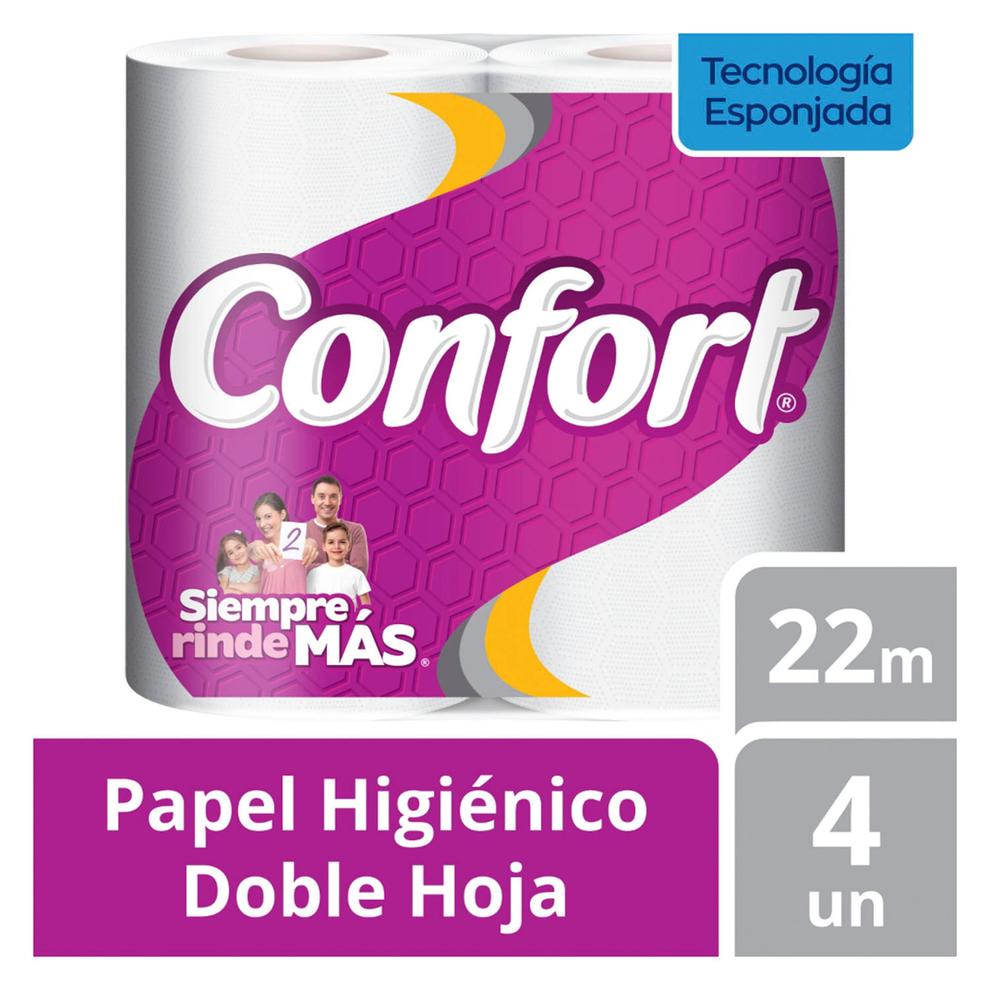 Oferta de Papel Higiénico Confort Doble Hoja 22 m 4 un. por $1450 en Santa Isabel