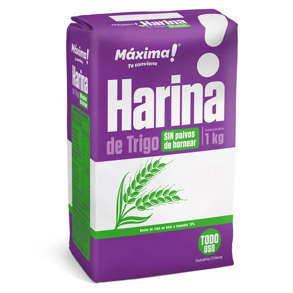 Oferta de Harina Máxima Sin Polvos de Hornear 1 kg por $920 en Santa Isabel