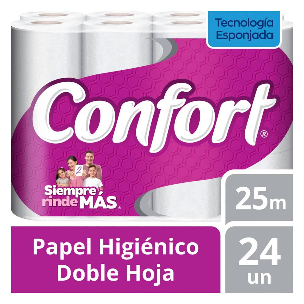 Oferta de Papel Higiénico Confort Doble Hoja 25 m 24 un. por $8790 en Santa Isabel