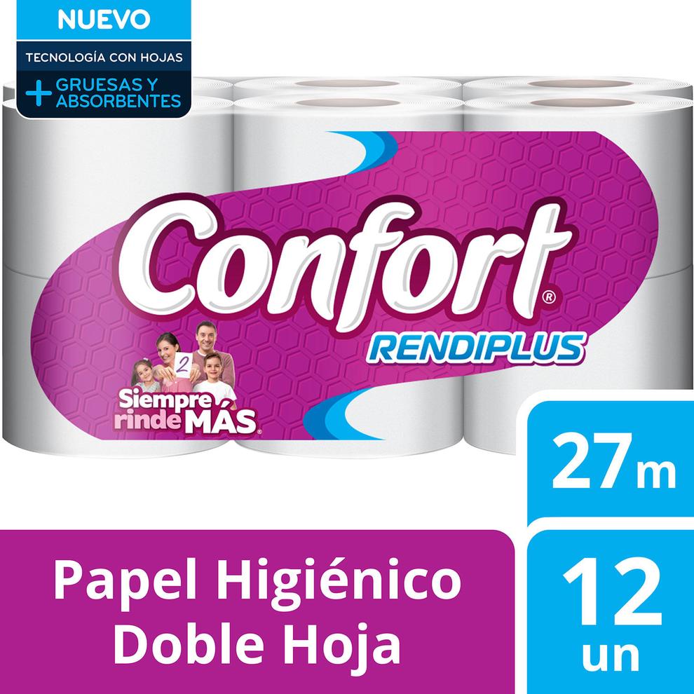 Oferta de Papel Higiénico Confort Rendiplus Doble Hoja 27 m 12 un. por $4690 en Santa Isabel