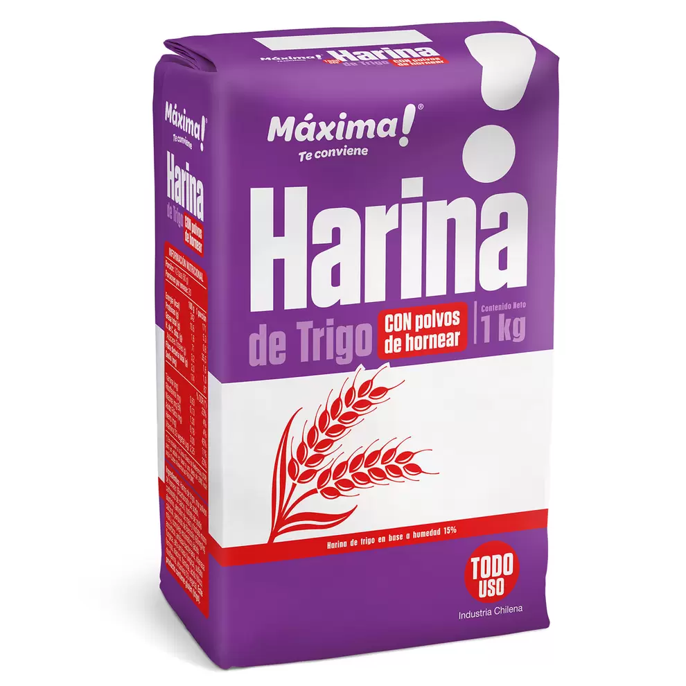 Oferta de Harina Máxima Con Polvos de Hornear 1 kg por $920 en Santa Isabel