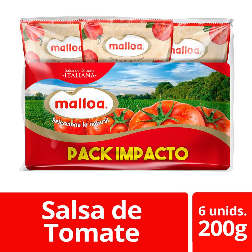 Oferta de Salsa de Tomate Malloa Italiana 200 g 6 un. por $4550 en Santa Isabel