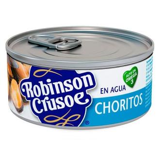 Oferta de Chorito Robinson Crusoe Agua 190 gr por $1490 en Supermercado El Trébol