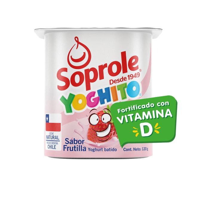 Oferta de Yoghurt batido Yoghito frutilla 120 g por $260 en Unimarc
