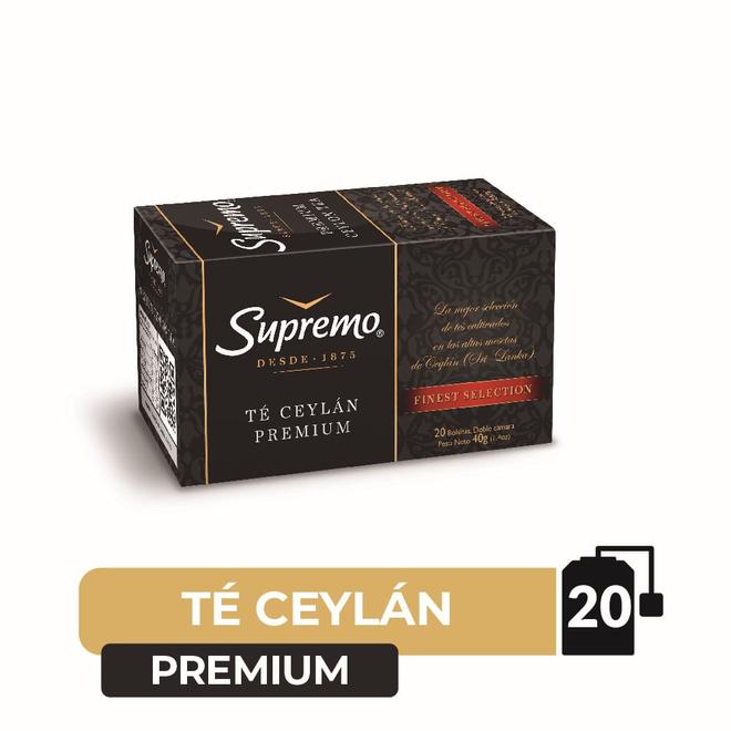 Oferta de Té Supremo Premium ceylán 20 bolsitas por $1620 en Unimarc
