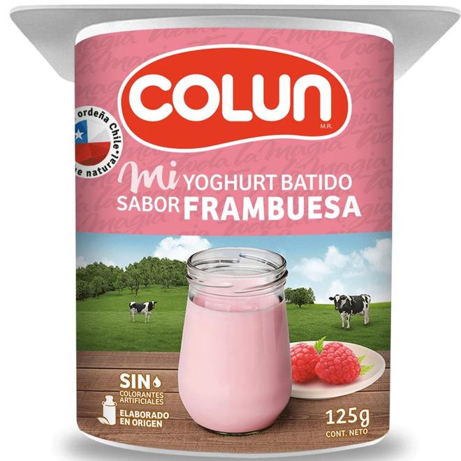 Oferta de Yoghurt Colun frambuesa 125 g por $270 en Unimarc