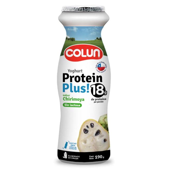 Oferta de Yoghurt Colun protein plus 18 chirimoya 190 g por $1200 en Unimarc